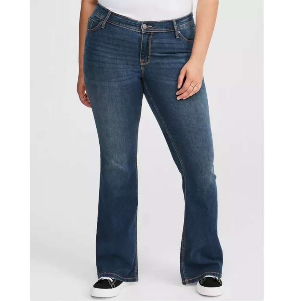 Torrid Luxe Slim Boot Jean Dark Blue Plus Size 26S